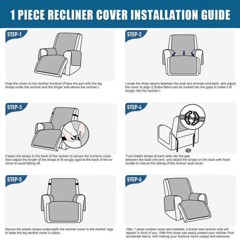 ComfortsHaven™ Waterproof Recliner Chair Cover
