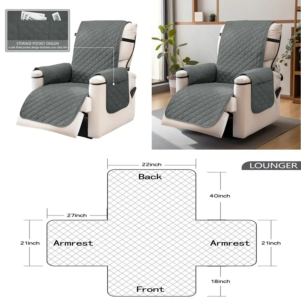 ComfortsHaven™ Waterproof Recliner Chair Cover