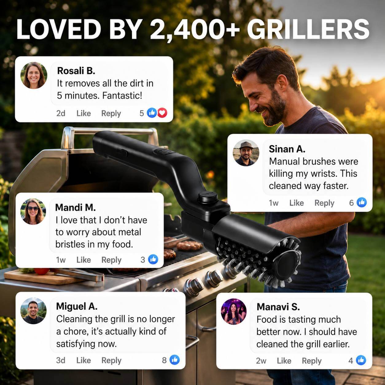 ComfortsHaven™ Electric Grill Brush