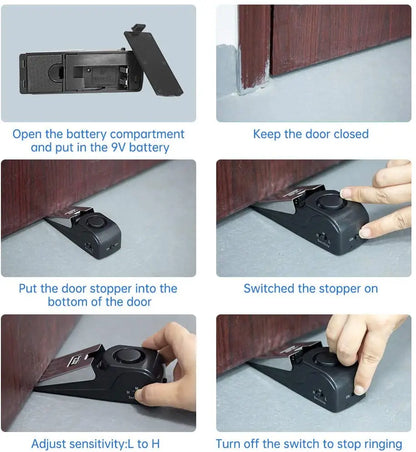 ComfortsHaven™ Portable Alarm Door Stopper